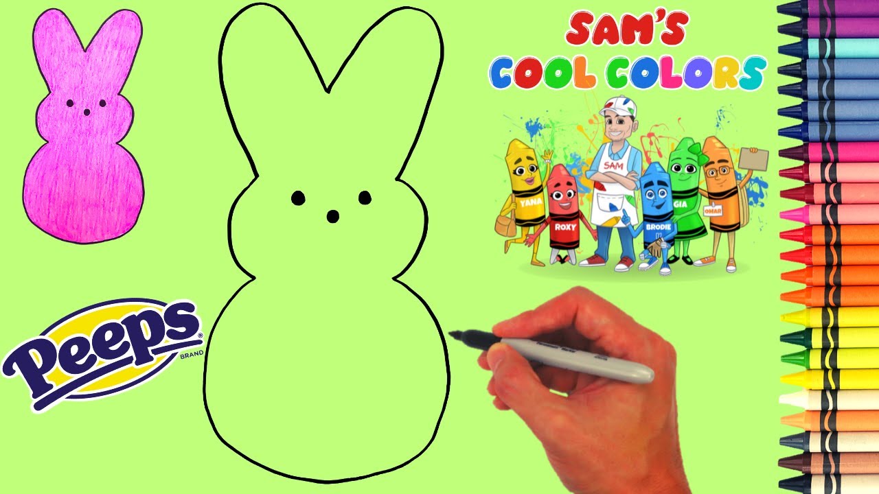 How to draw peeps arshallow easter bunny