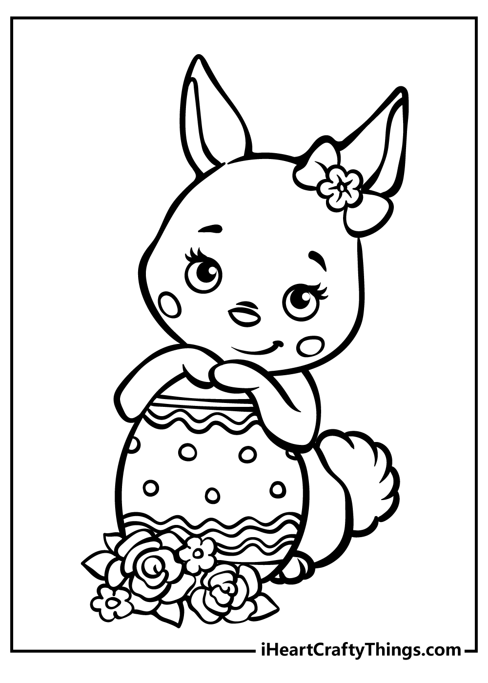 Easter bunny coloring pages free printables