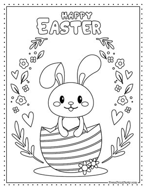 Fun easter bunnies coloring pages for kids free