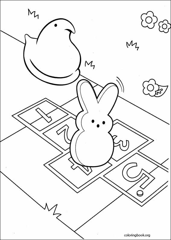 Marshmallow peeps coloring page