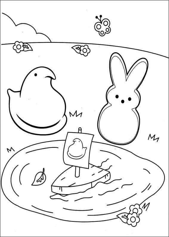 Free peeps coloring pages printable pdf