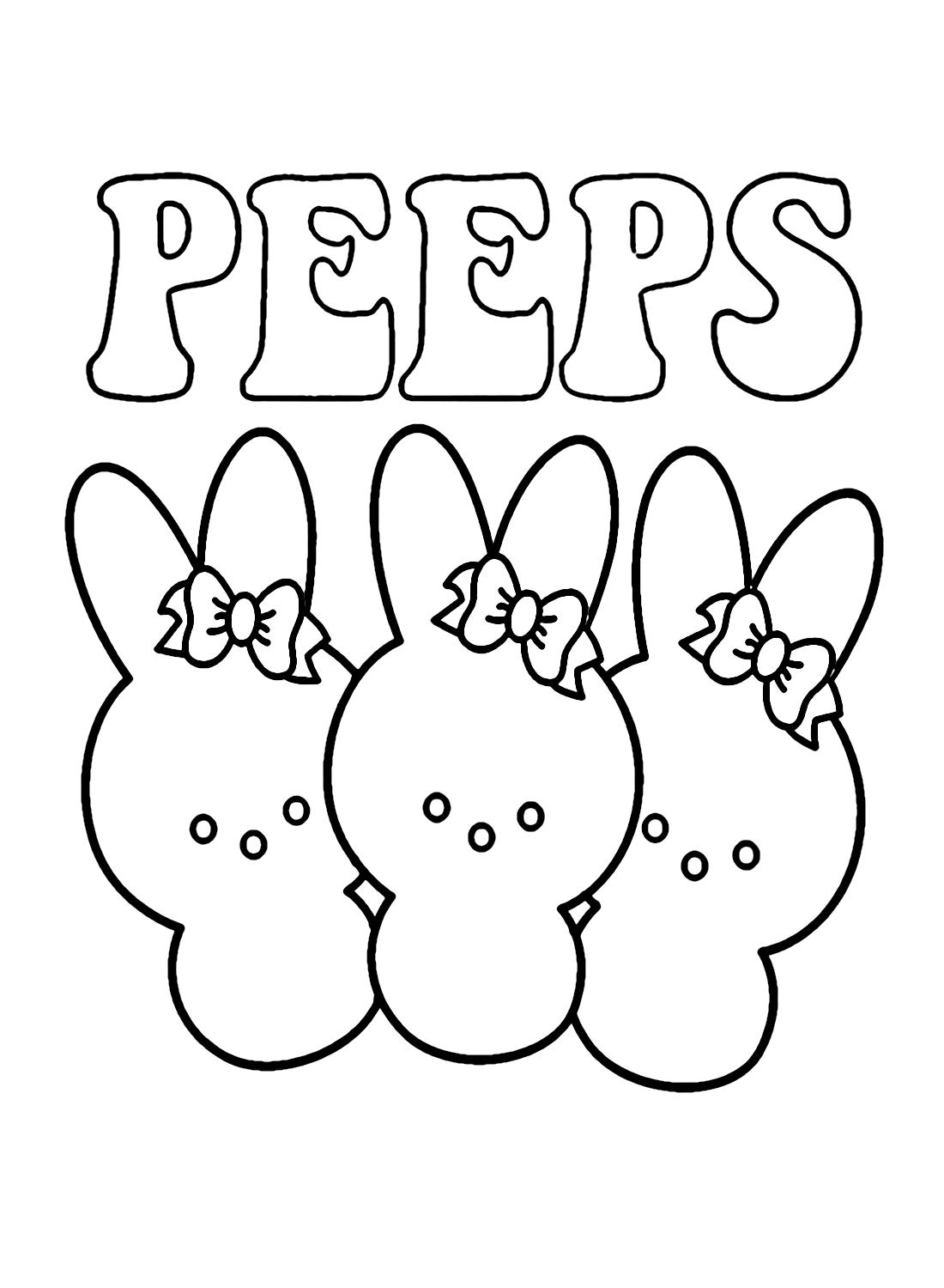 Peeps coloring pages printable for free download