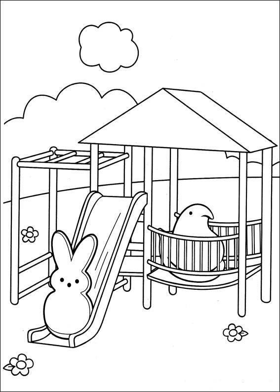 Marshmallow peeps printable coloring sheets