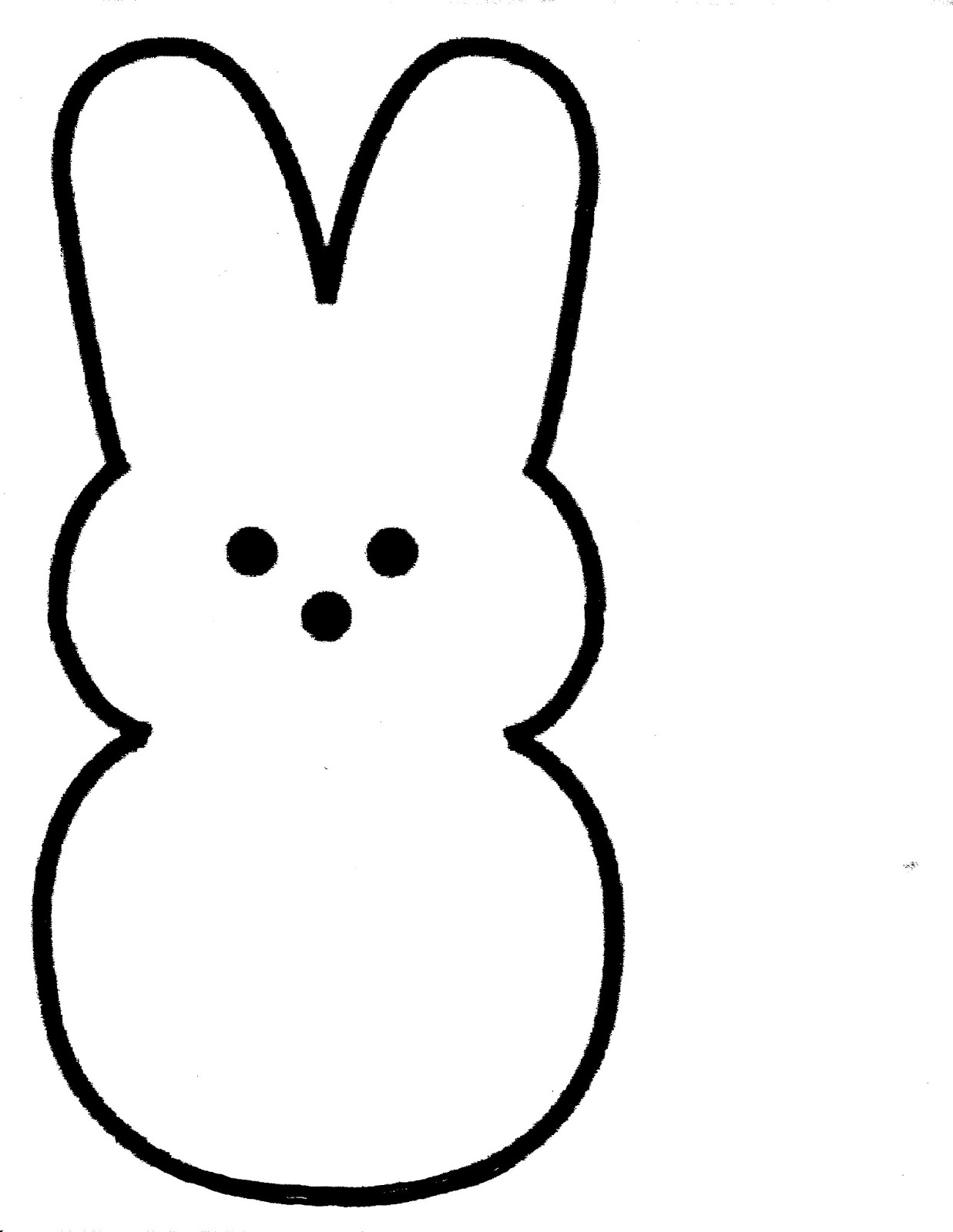 Peeps bunny coloring pages