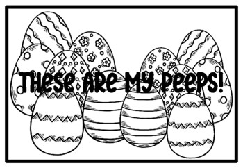 These are my peeps easter activity easter colorg pages worksheet by swati sharma