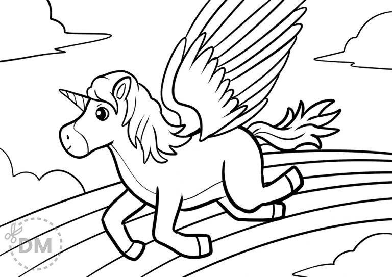 Pegacorn coloring page