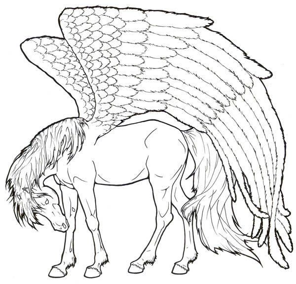 Pegasus is so tired coloring page horse coloring pages coloring pages chibi coloring pages