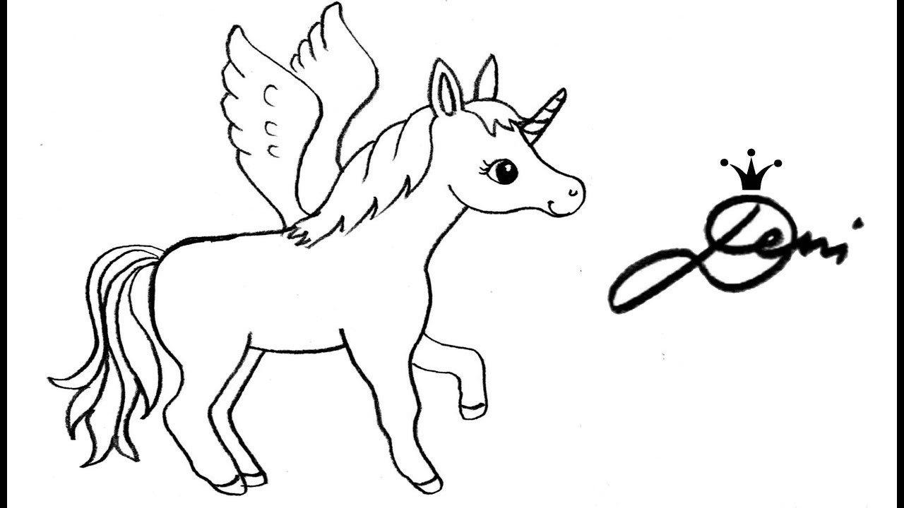 Ð pferd einhorn pegasus schnell zeichnen lernen ð how to draw an unicorn for children ð girls