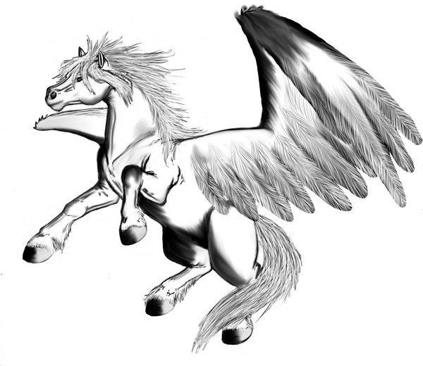 Malvorlage pegasus