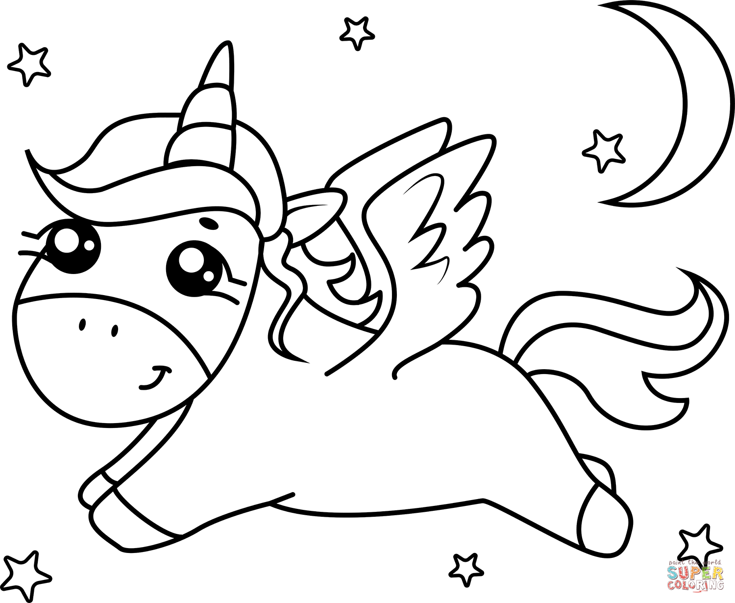 Ausmalbild pegasus