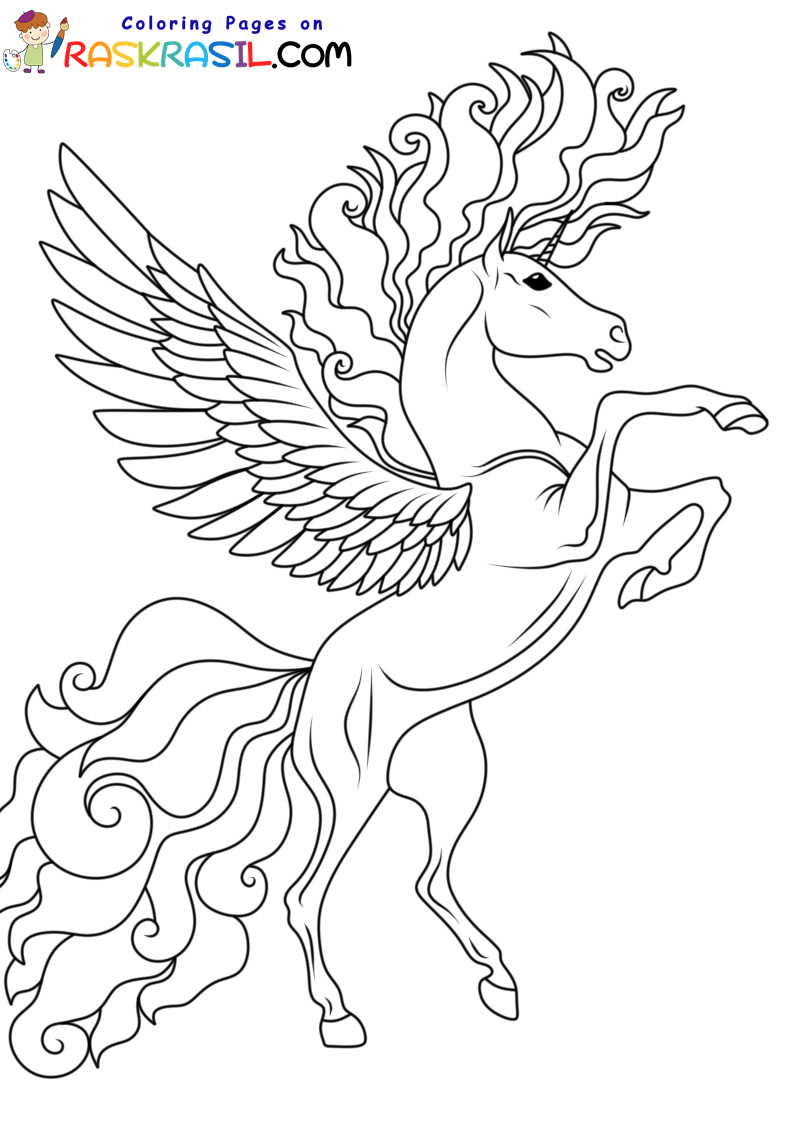 Unicorn coloring pages