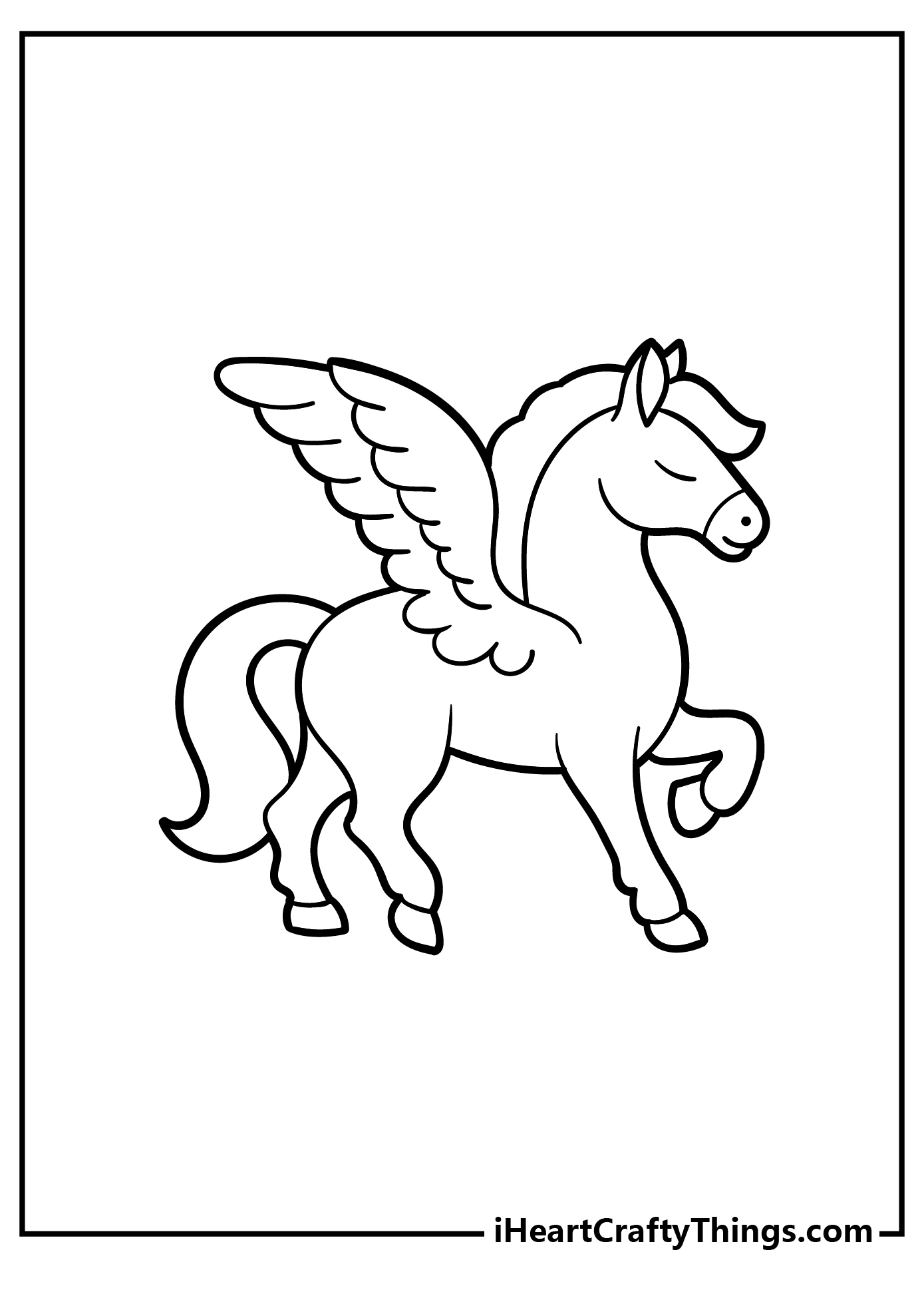 Pegasus coloring pages free printables