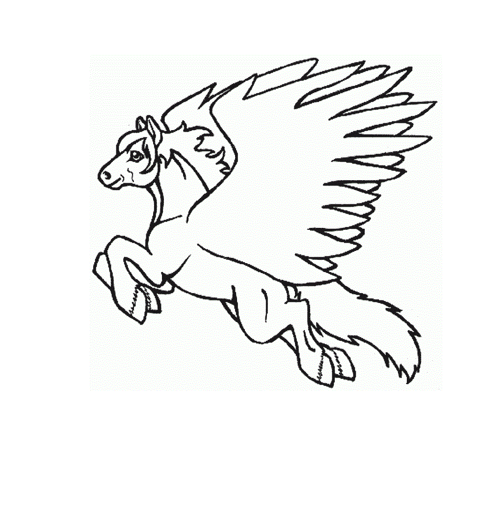 Free printable pegasus coloring pages for kids