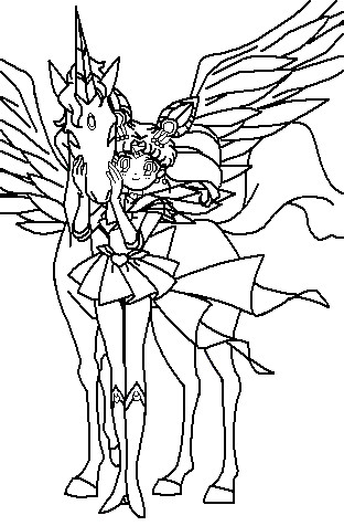 Rini and pegasus coloring page by paramourphoenix on