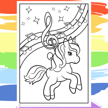 Cute unicorn coloring pages