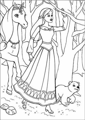 Barbie and the magic pegasus coloring pages team colors