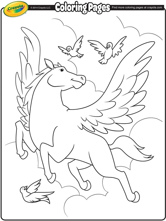 Pegasus coloring page