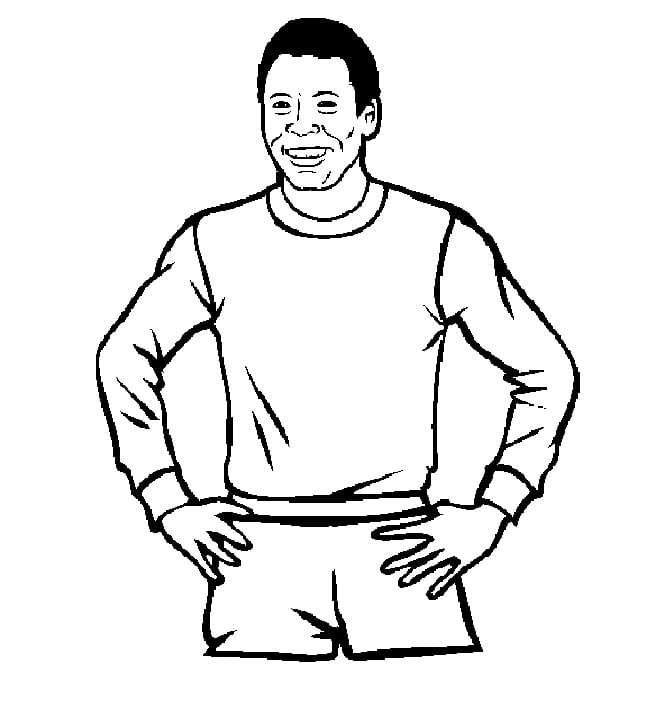 Happy pele coloring page