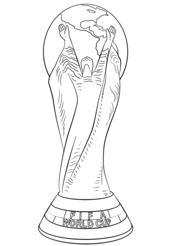 Trophy outline coloring pages coloriage foot trophãe coupe du monde coupe du monde