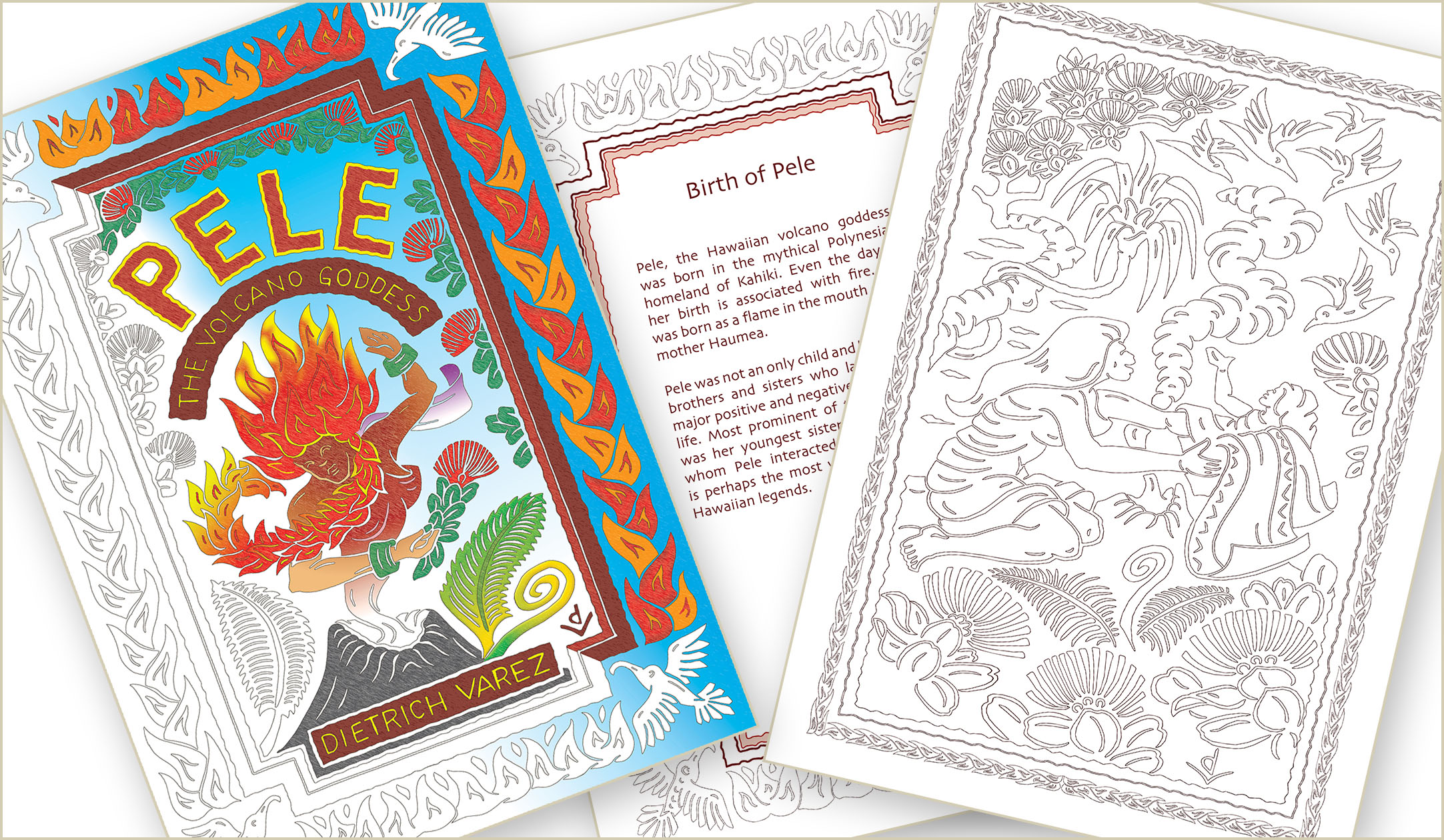 Local artist creates pele adult coloring book big island now