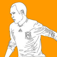 Pelã playing soccer coloring pages