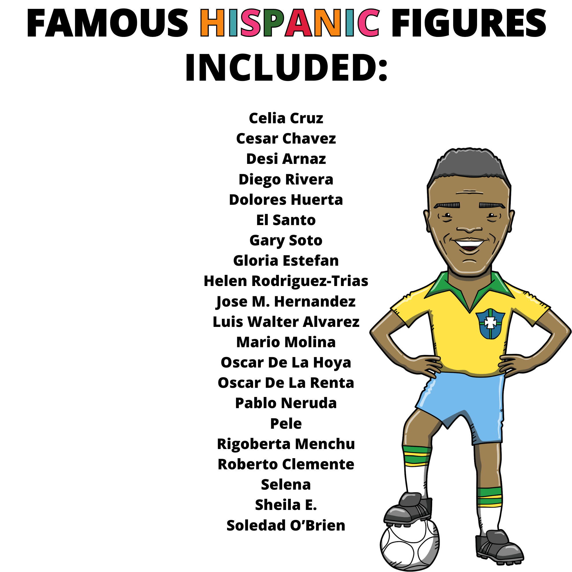 Hispanic heritage month coloring pages famous hispanic figures part made by teachers