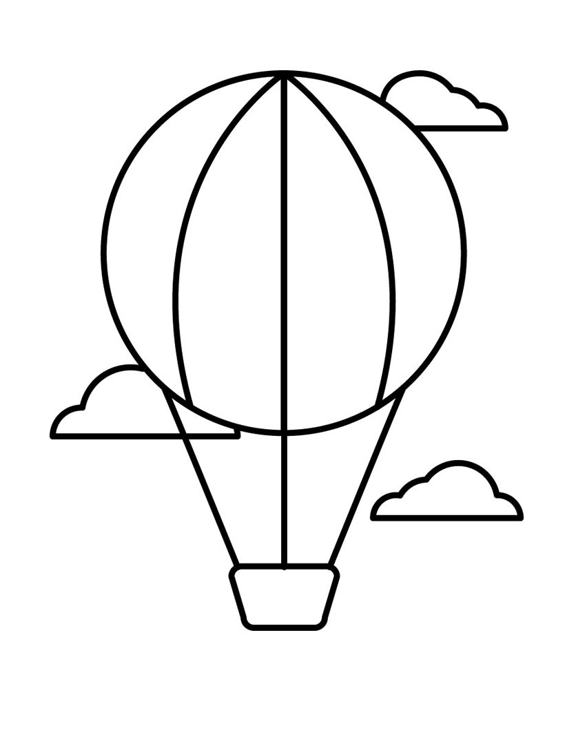 Free printable hot air balloon coloring pages for kids