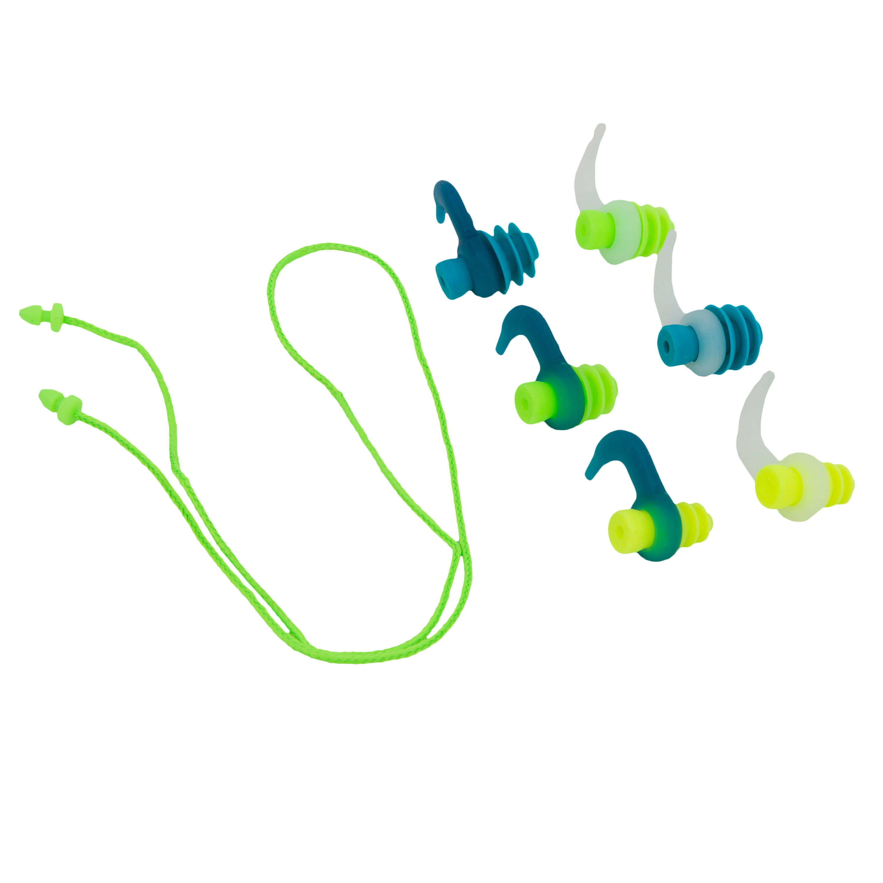 Set of swimming earplugs siline ne shape