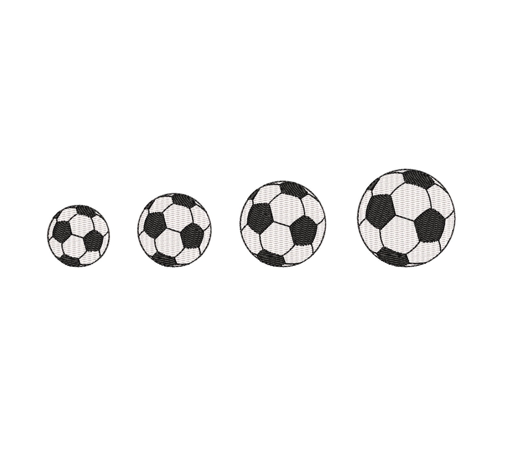 Mini filled soccer ball machine embroidery file mini football machine embroidery design sizes x hoop instant download