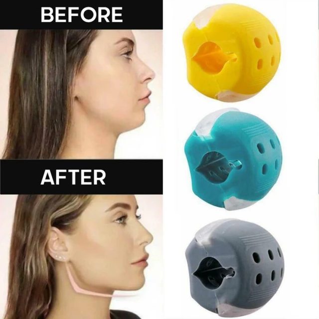 New food grade silicone jaw line fitness spherical jaw trainer facial masseter chewer neck jaw exerciser