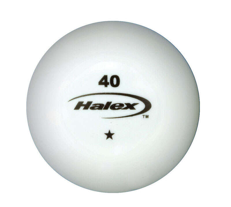 Halex velocity table tennis balls plastic white