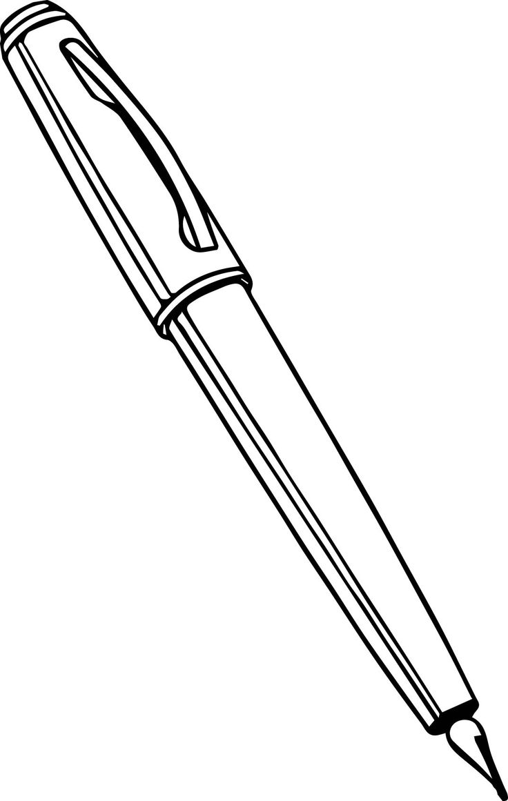 Calligraphy pen cartoon coloring pages