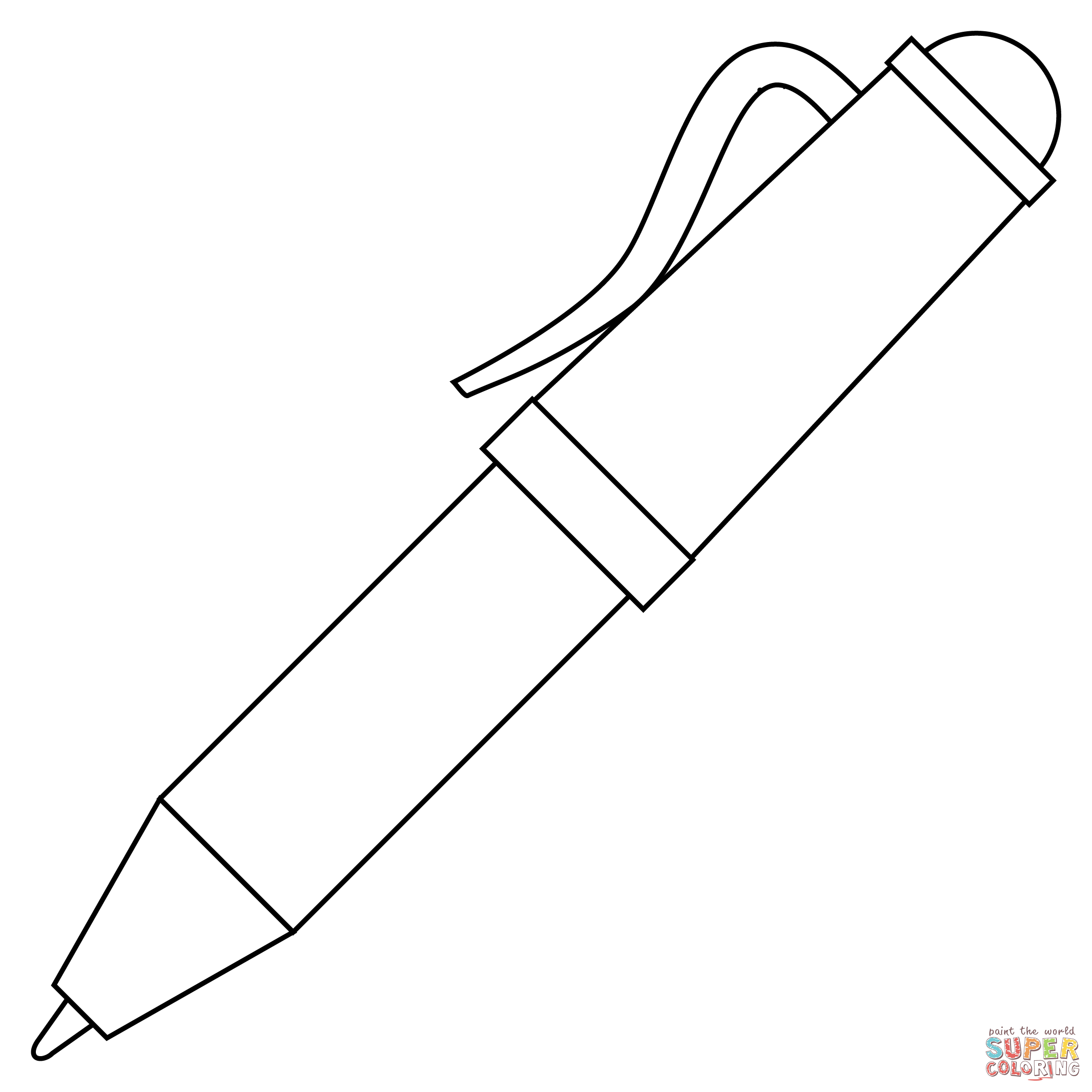 Pen coloring page free printable coloring pages