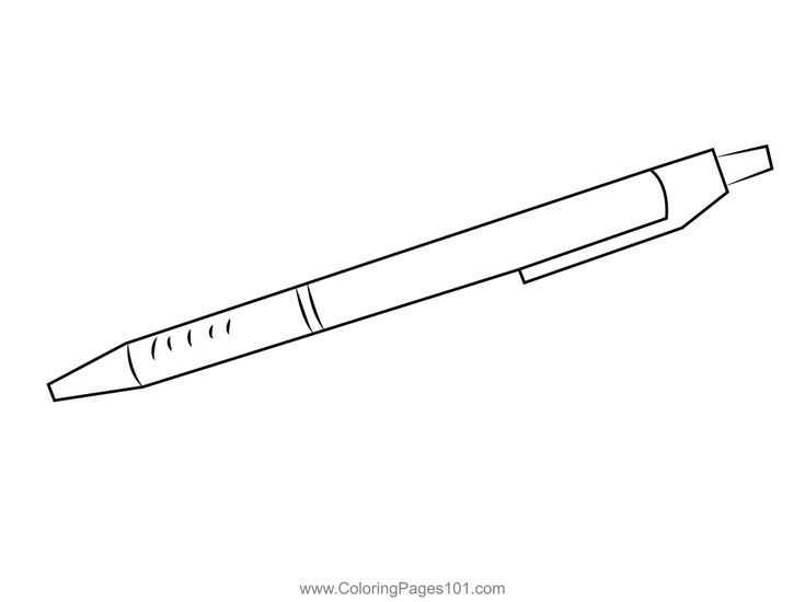Envelope and ball pen coloring page coloring pages school coloring pages printable coloring pages