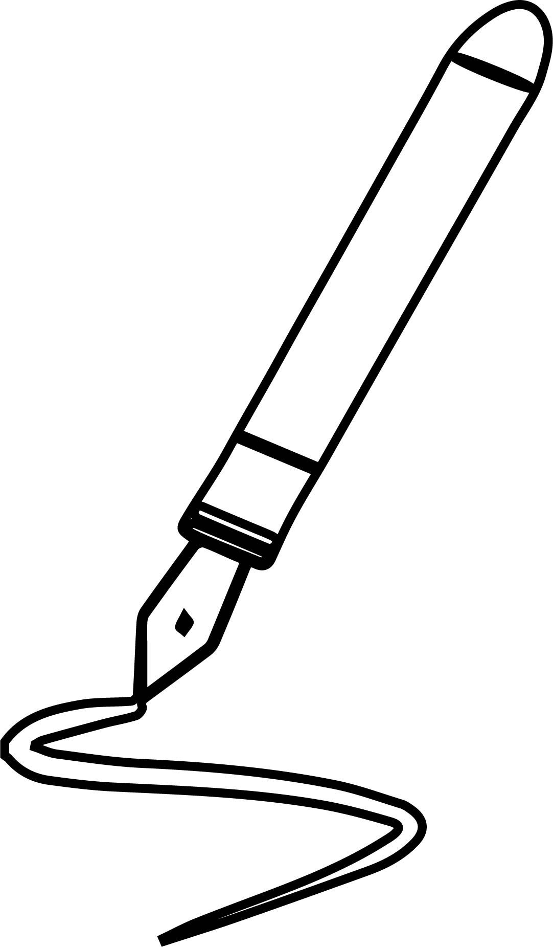 Just calligraphy pen coloring page