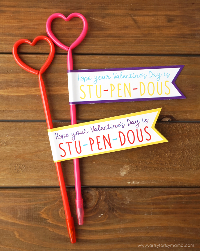 Free printable pen valentines artsy