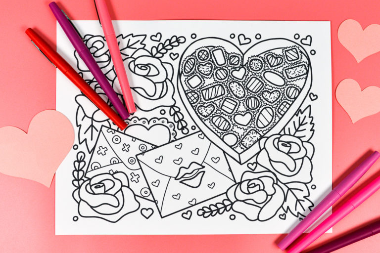 Valentines coloring pages