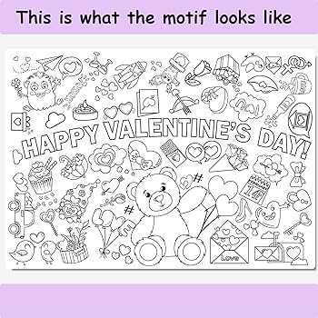 Howaf valentines day coloring poster with pcs colors paint pens