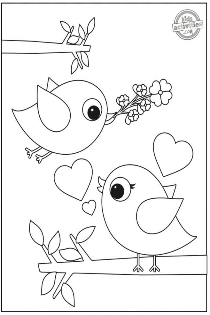 Preschool valentine coloring pages to print color kids activities blog