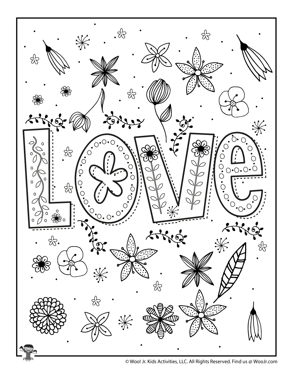 Valentines day adult coloring pages woo jr kids activities childrens publishing