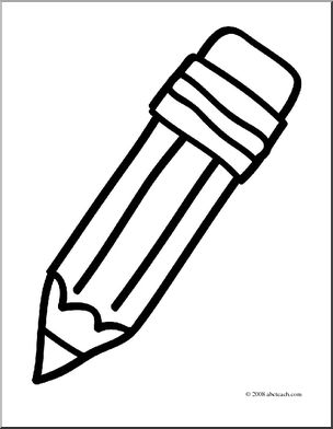 Clip art basic words pencil coloring page i