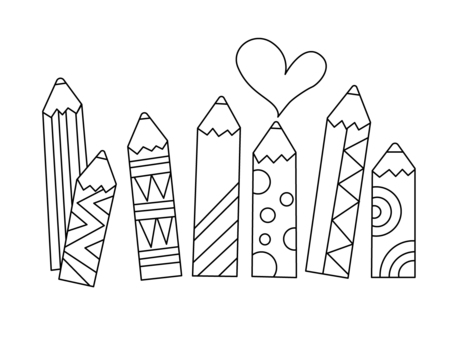 Free vectors coloring bookpcil