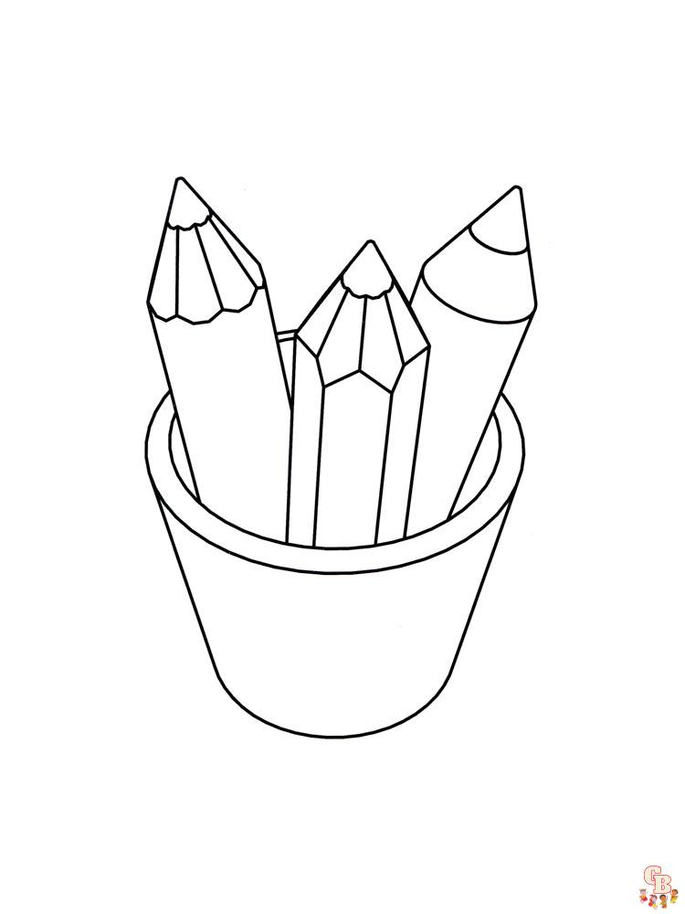 Pencil coloring pages free printable and easy coloring pages