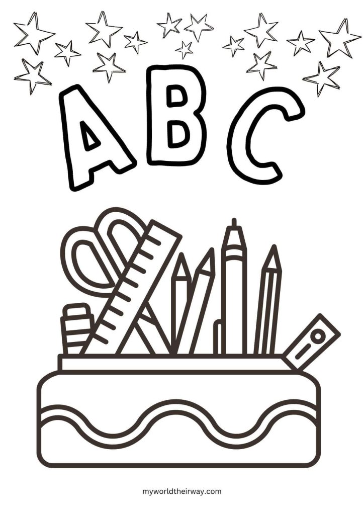 Free back to school coloring pages