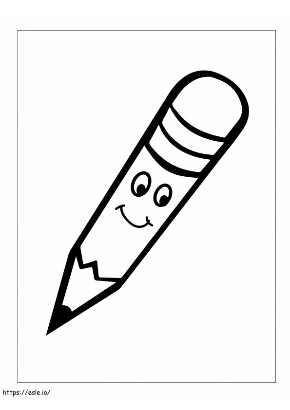 Cartoon pencil coloring page