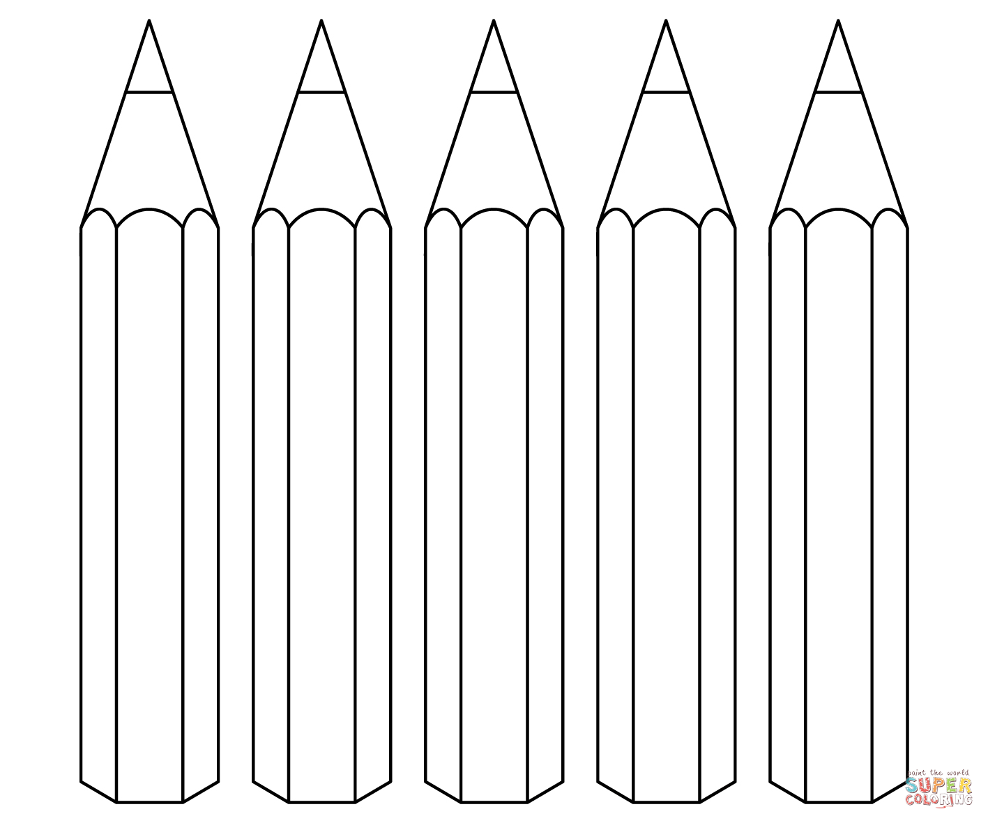 Colored pencils coloring page free printable coloring pages