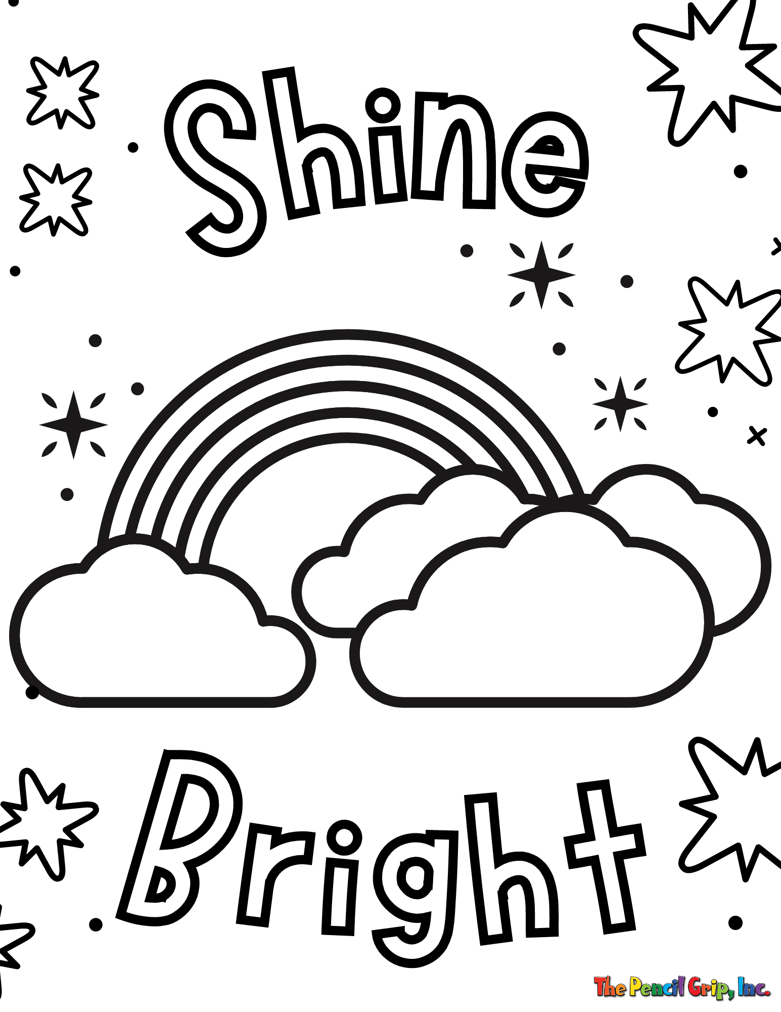 Free download rainbow coloring pages â the pencil grip inc