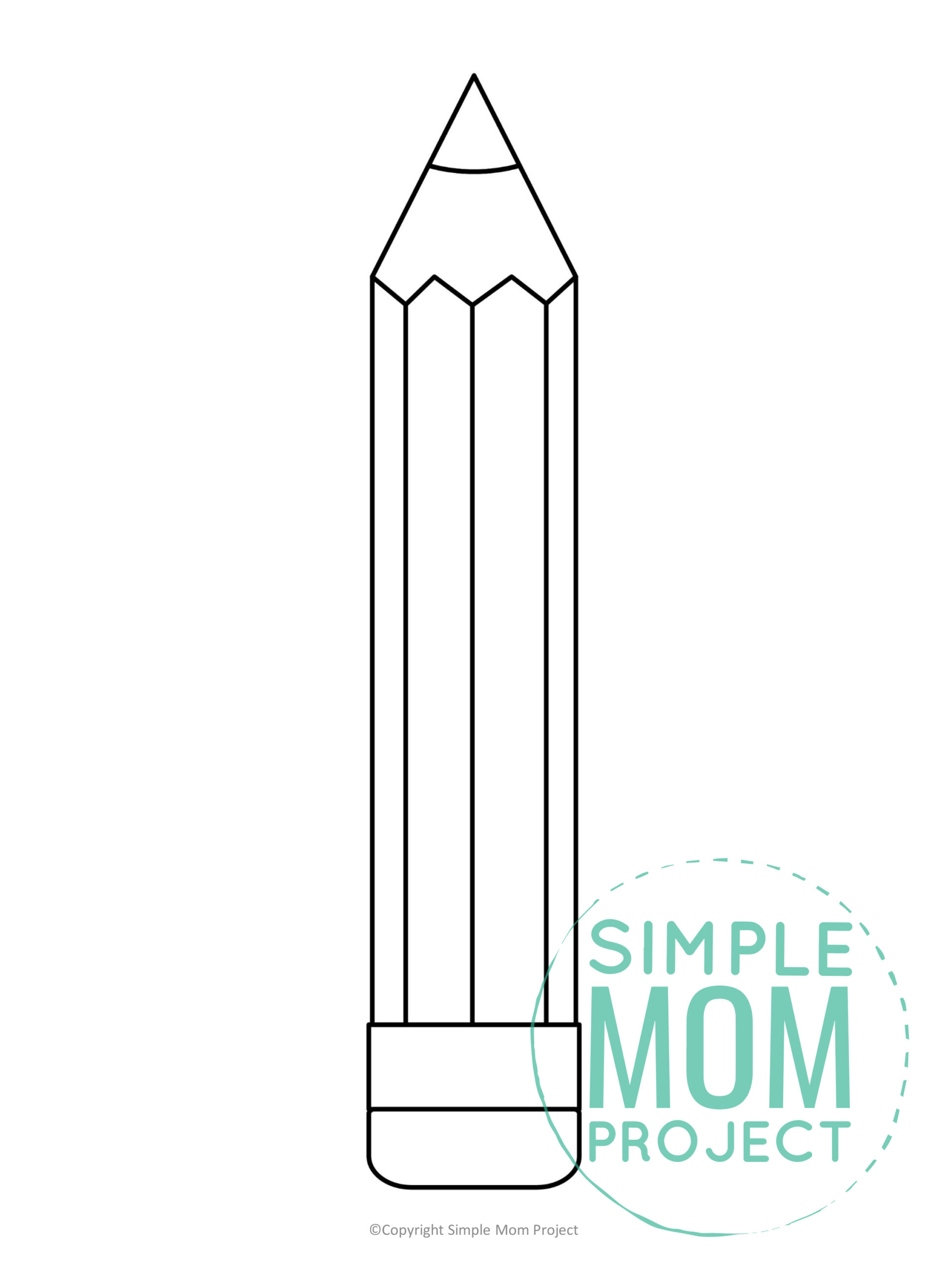 Free printable pencil template â simple mom project