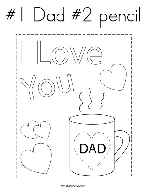 Dad pencil coloring page