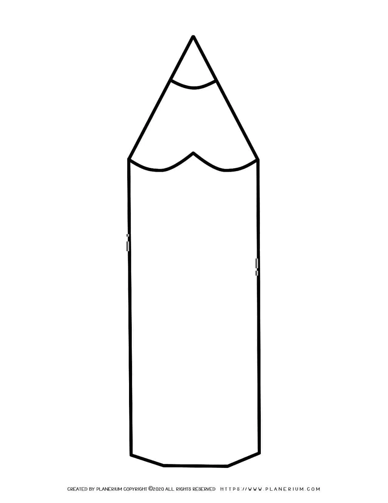 Big pencil template